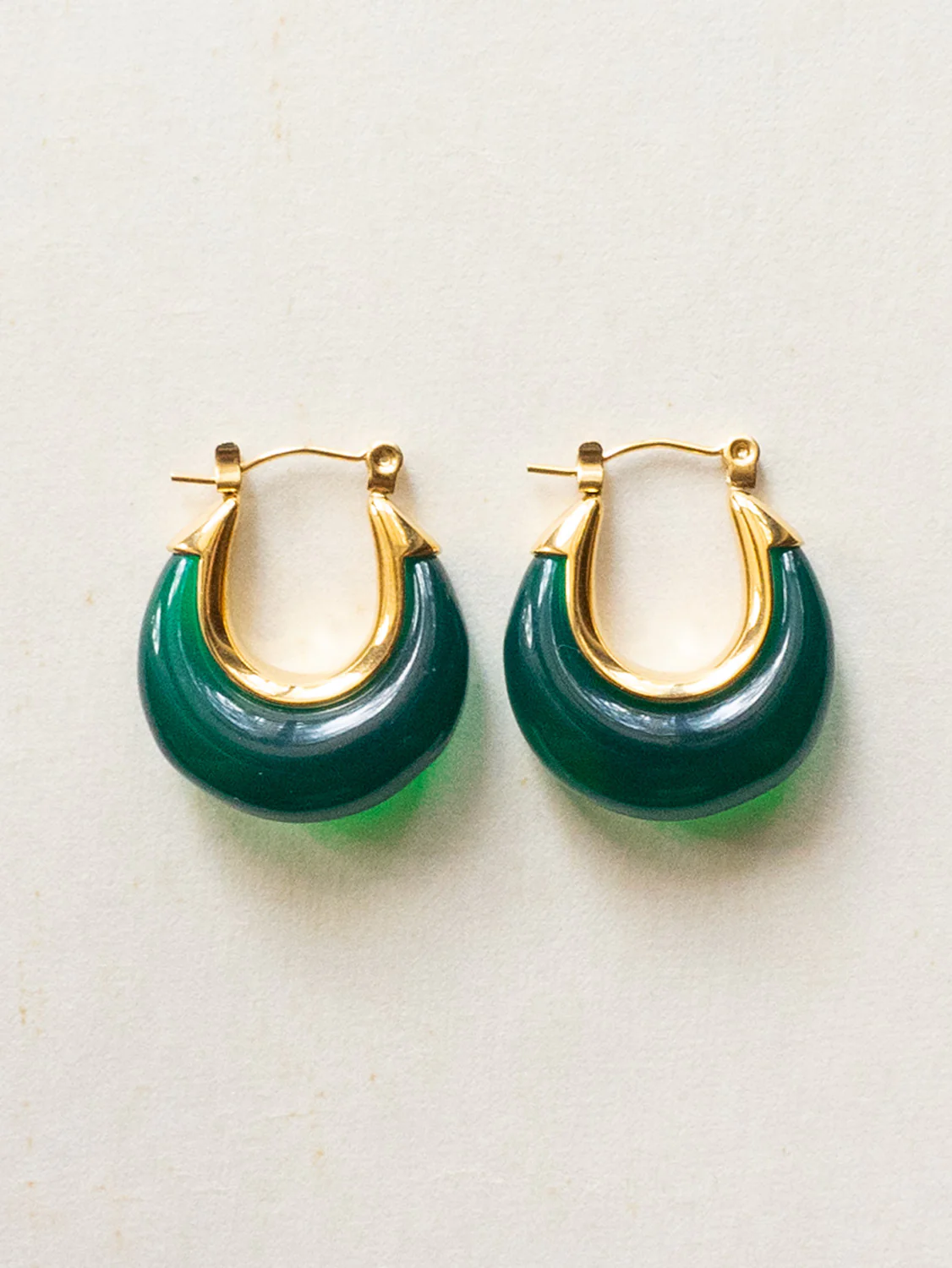 Chic Resin Hoops - Green