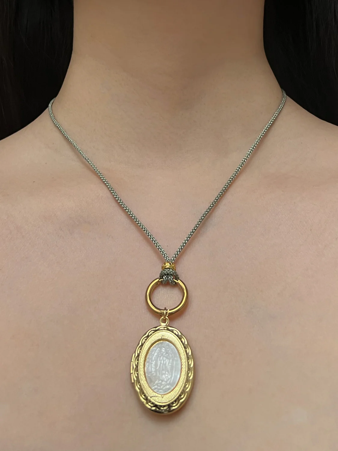 Cord Necklace, Winter Mint - Our Lady - Image 3