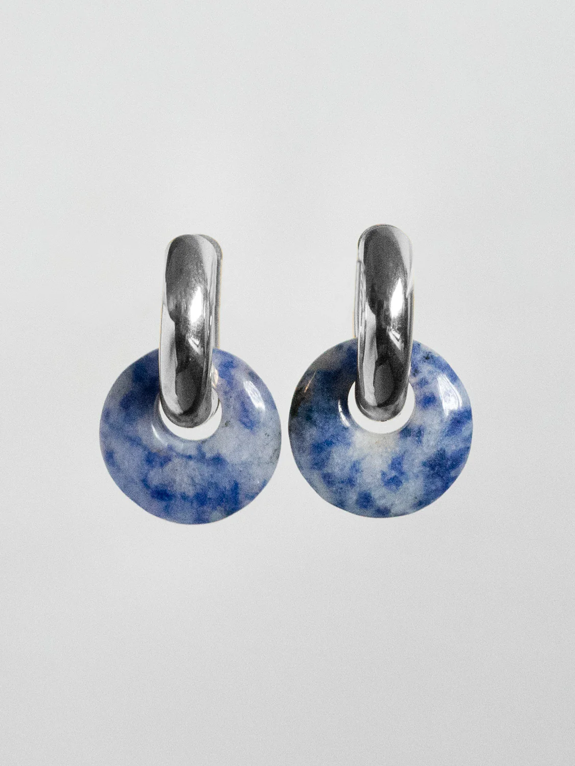 Donut Hoops, Silver V2 - Blue Stone