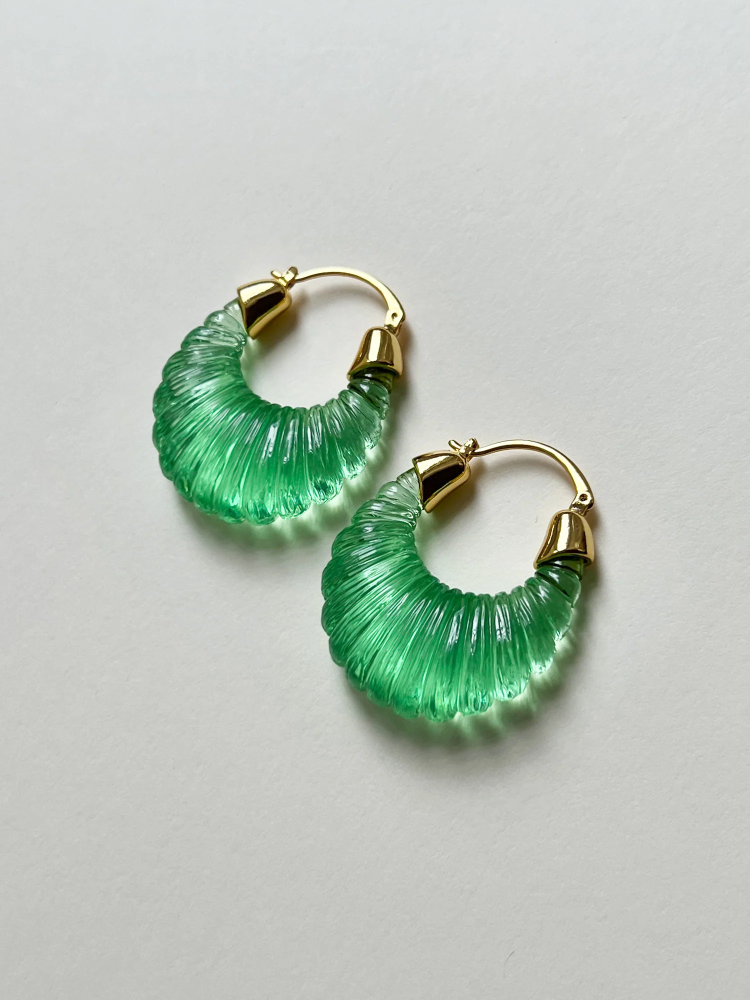 Sculptural Hoops Maxi - Green